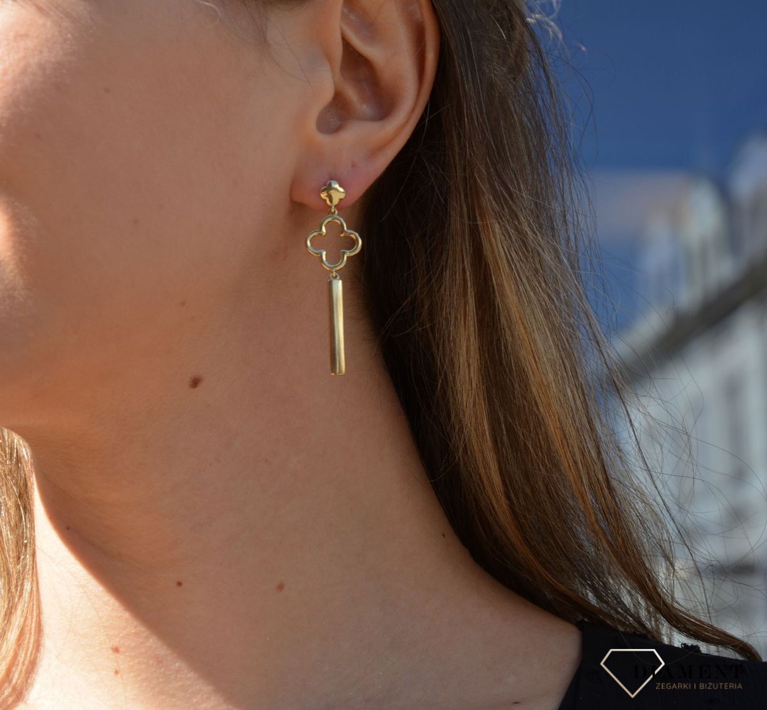 Kolczyki srebrne wiszące z koniczyną DZK361MRCZ z kolekcji MAROCCO.jpg